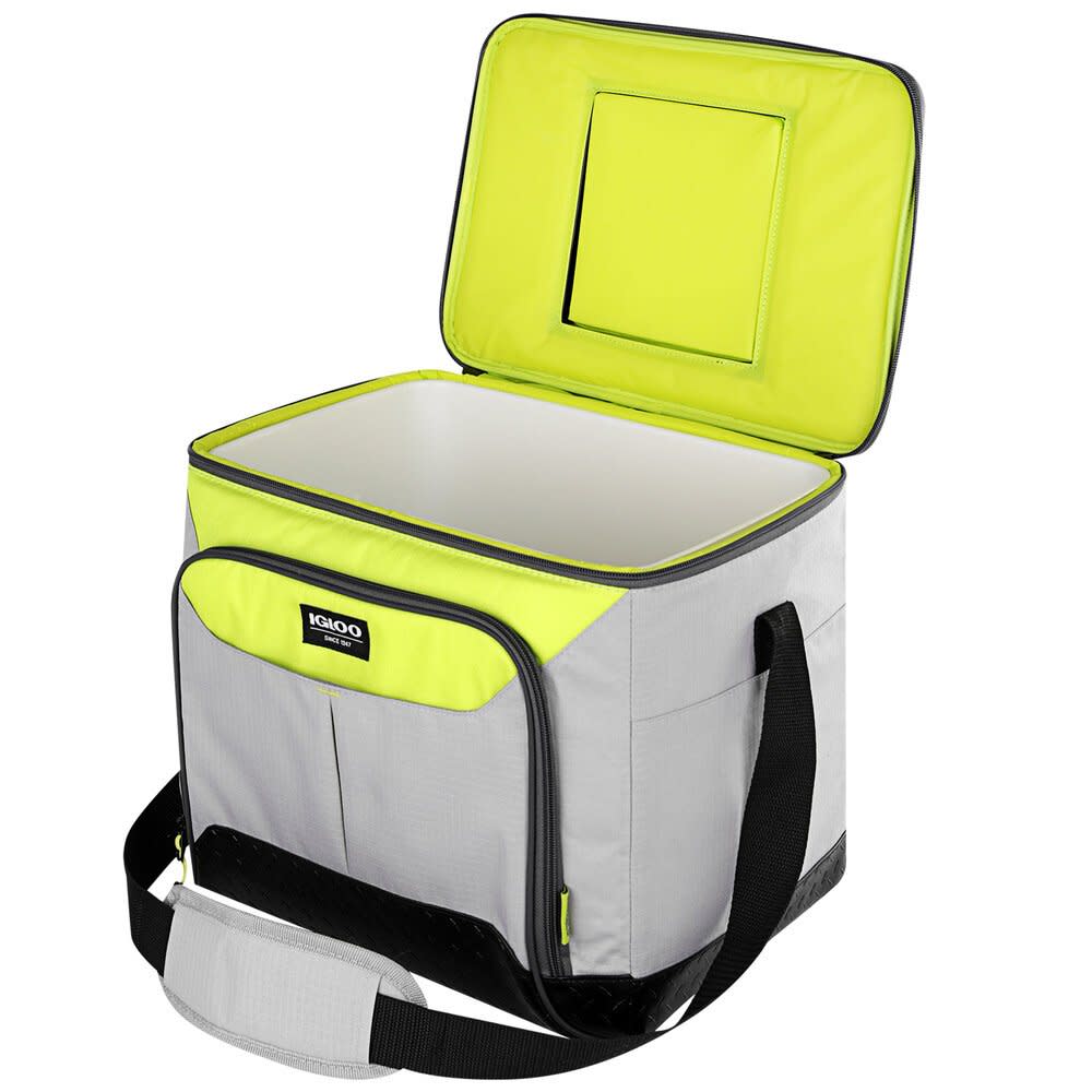 Igloo Insulated Trek Hard Liner Cooler 28 Can Ash Gray/Acid Green - Flockneti