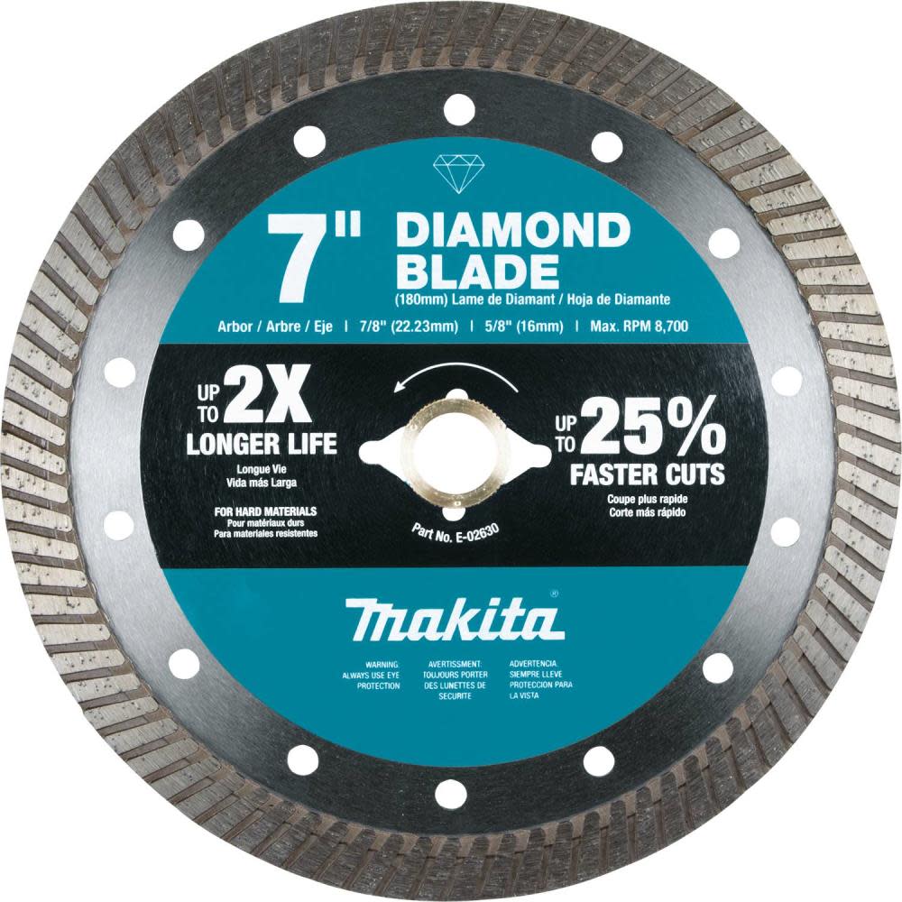 Makita 7″ Diamond Blade Turbo Hard Material - Flockneti