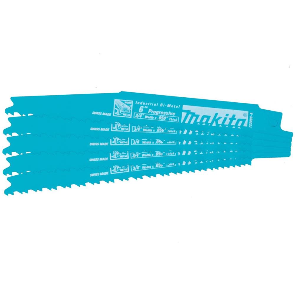 Makita 6 in. All-Purpose Recipro Saw Blade Progressive 5/pk - Flockneti