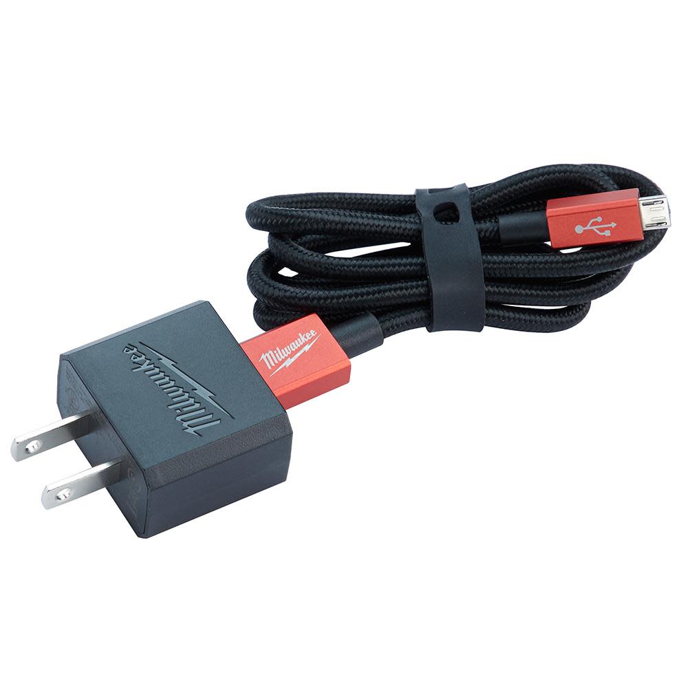 Milwaukee 3ft Micro-USB Cable and 2.1A Wall Charger - Flockneti