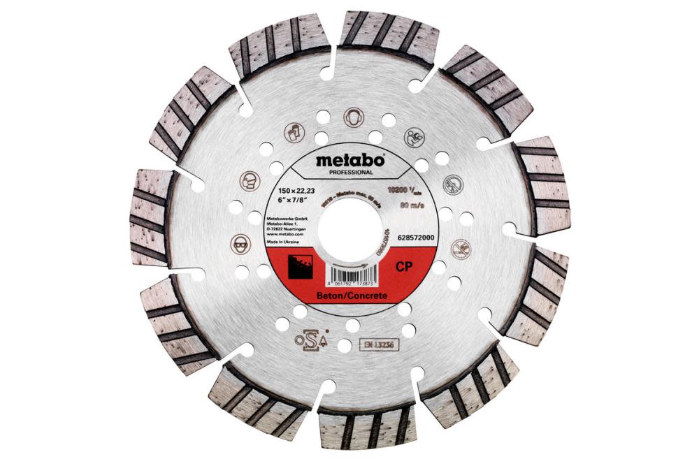 Metabo Diamond Cutting Disc 6″ x 7/8″ Concrete 10 Segments - Flockneti