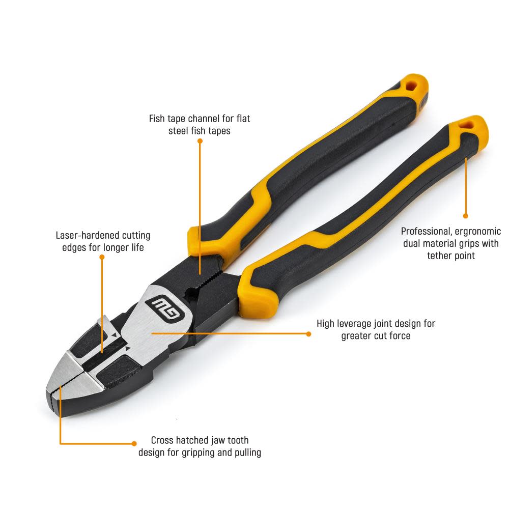 GEARWRENCH Pitbull Linemans Pliers 8″ Dual Material - Flockneti