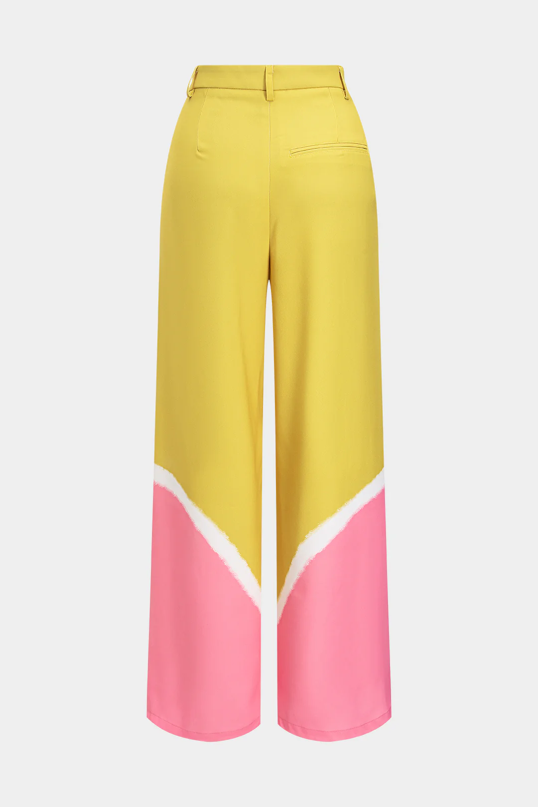 Contrast Wide Leg Trousers - Flockneti