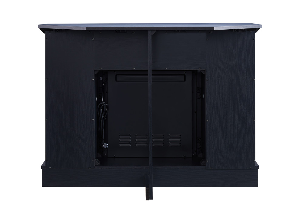 Hearthpro 42.5″ Wall/Corner Media Fireplace in Black - Flockneti