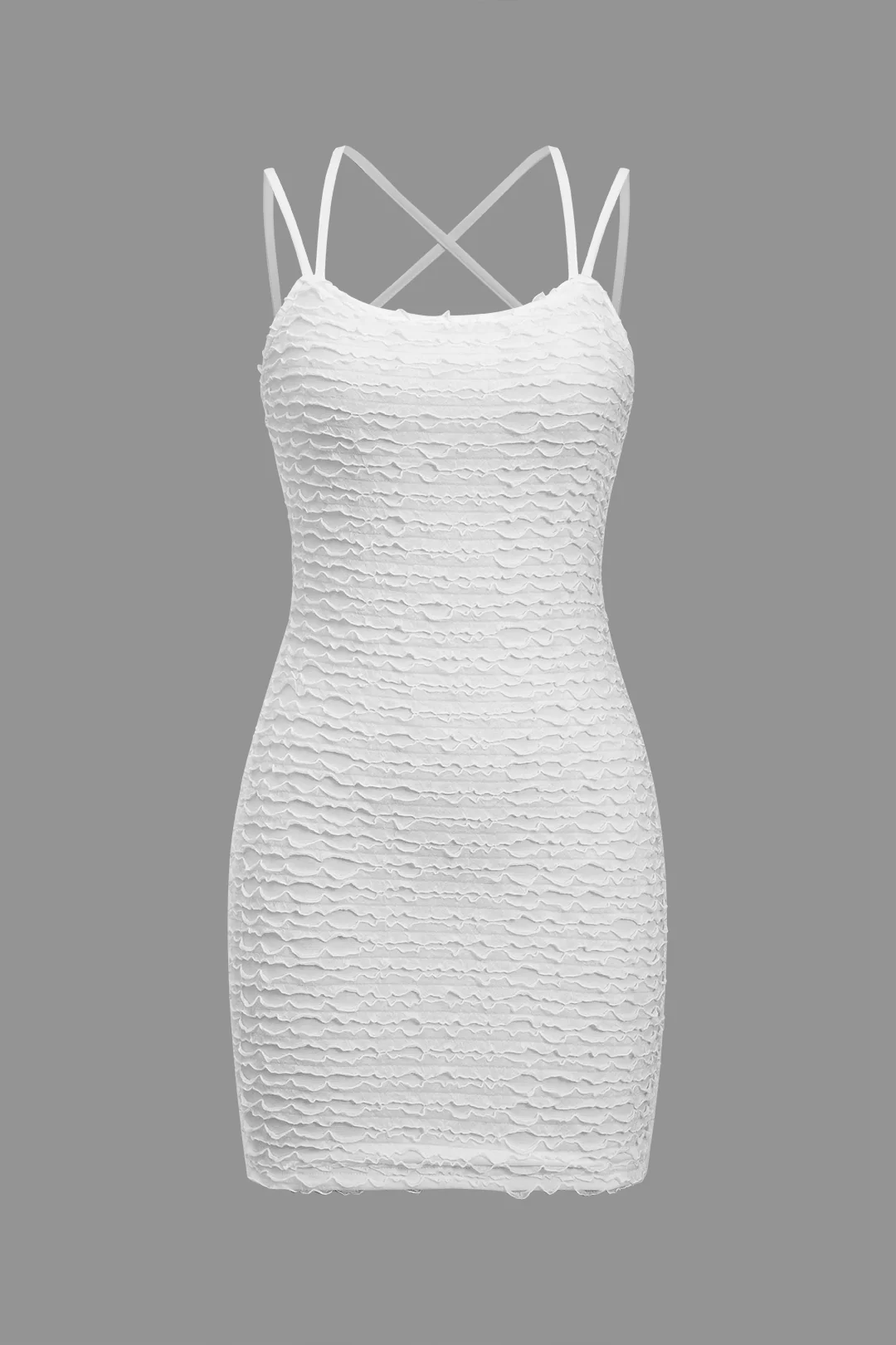 Tie Up Backless Sleeveless Mini Dress - Flockneti