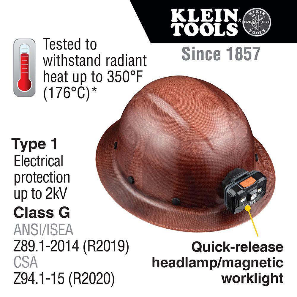 Klein Tools High Temp Hard Hat Brim with Headlamp - Flockneti