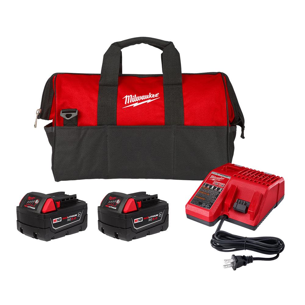 Milwaukee M18 REDLITHIUM XC5.0 Resistant Battery Starter Kit - Flockneti