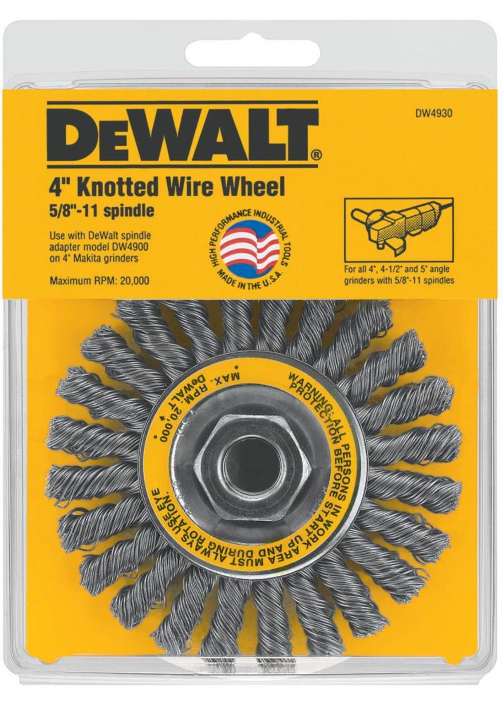 DEWALT 4-in x 5/8 to 11-in Arbor Carbon Cable Twist Wire Wheel - Flockneti