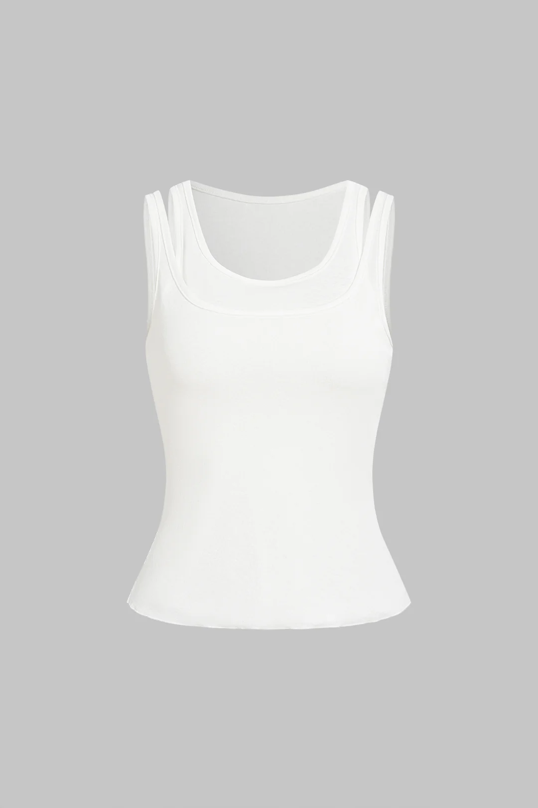 Solid Round Neck Tank Top - Flockneti