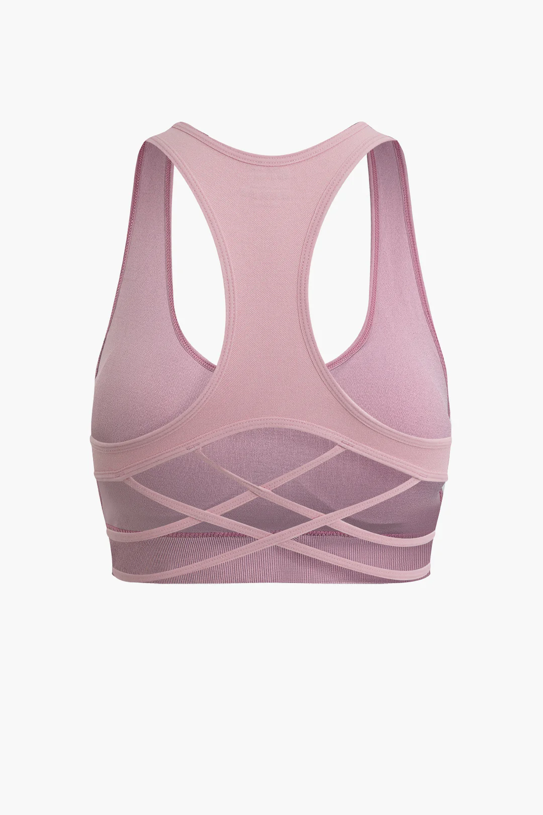 Crossed Backless Sports Bra - Flockneti