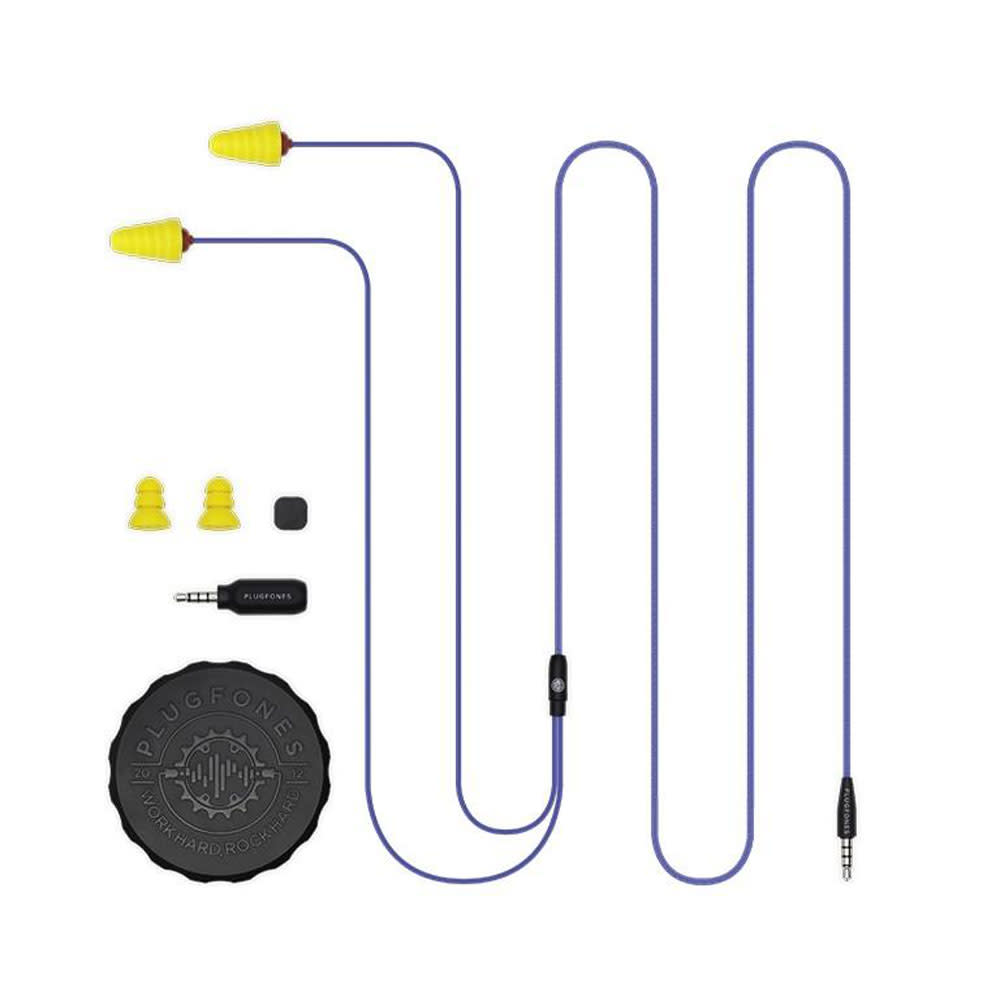 Plugfones Protector VL Flanged Shape Blue/Red/Yellow 26 dB Rated Corded Ear Plugs - Flockneti