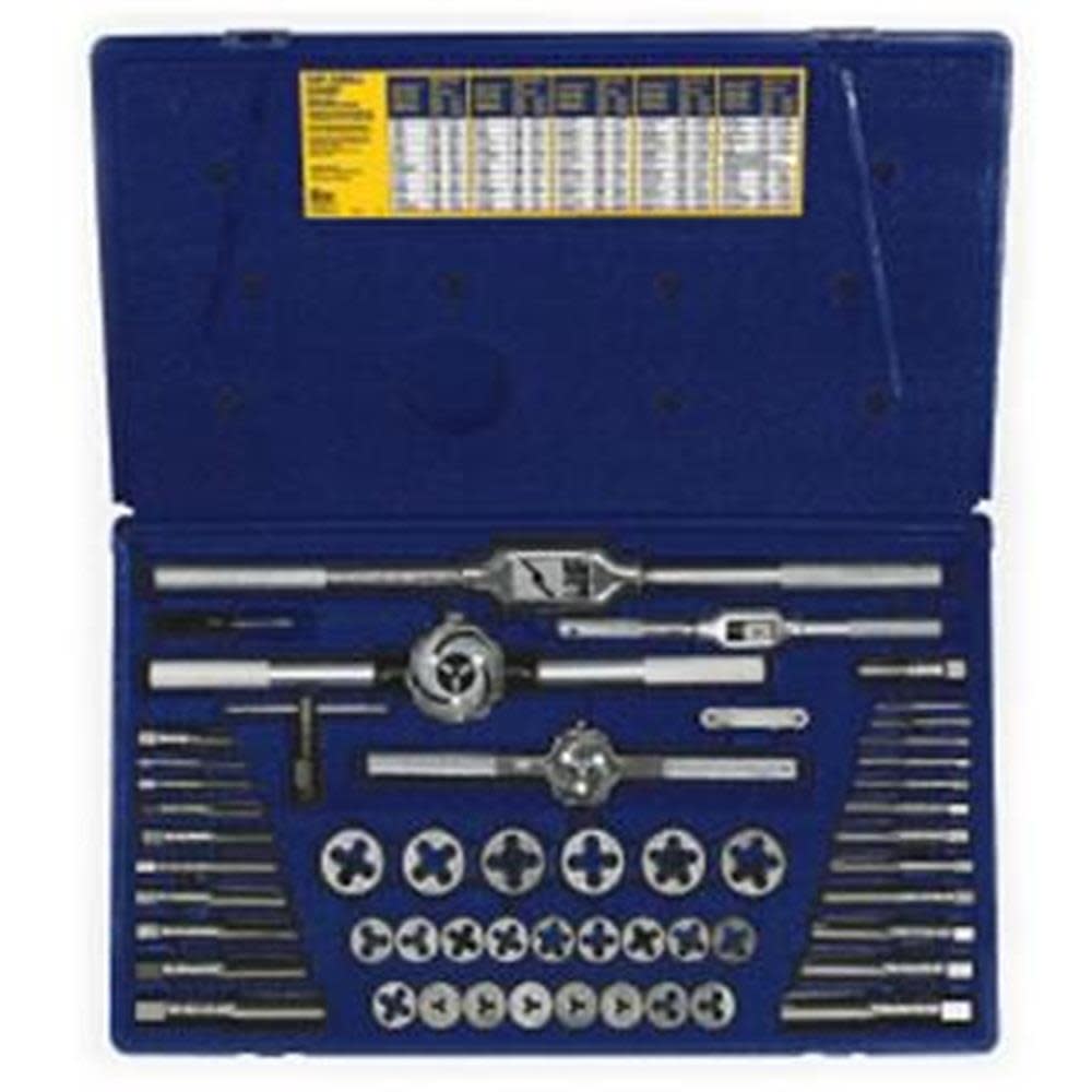 Irwin 53pc Machine Screw Fractional Tap and Die Set - Flockneti