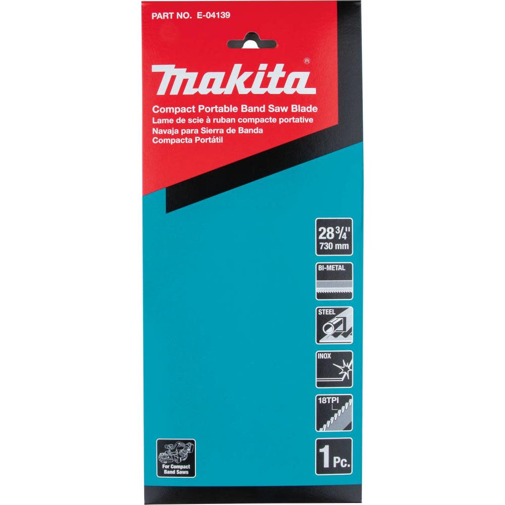 Makita 28-3/4″ 18 TPI Bi-Metal Sub-Compact Portable Band Saw Blade - Flockneti