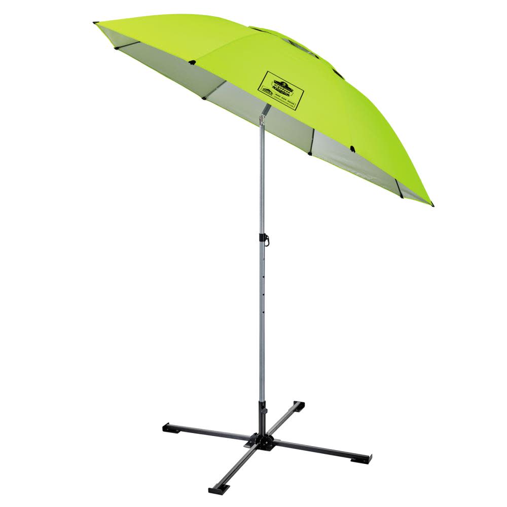 Ergodyne SHAX 6199 Lightweight Work Umbrella & Stand Kit - Flockneti