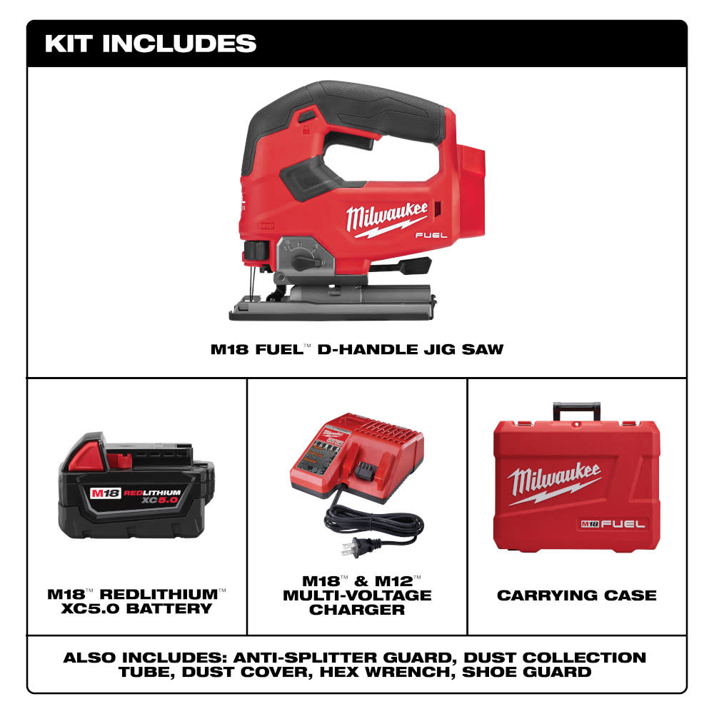 Milwaukee M18 FUEL D-handle Jig Saw Kit - Flockneti