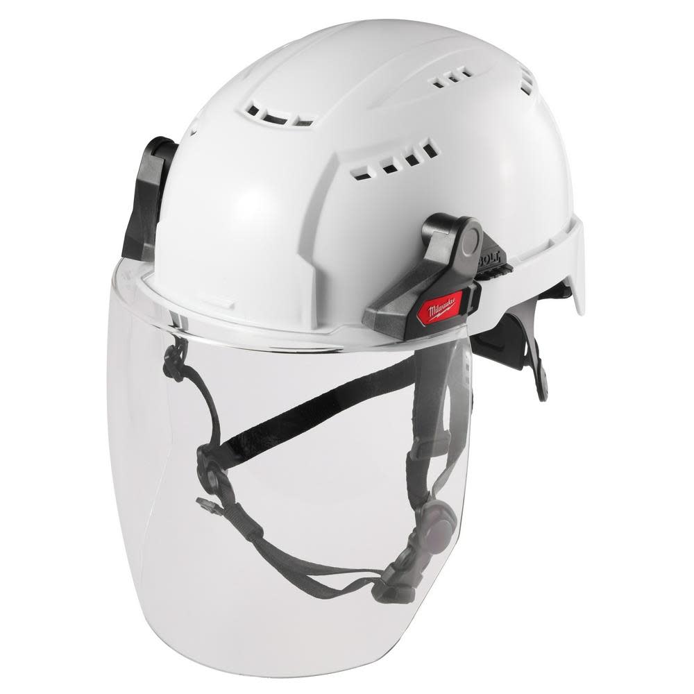 Milwaukee BOLT Full Face Shield Clear Dual Coat Lens Compatible with Safety Helmet No Brim - Flockneti