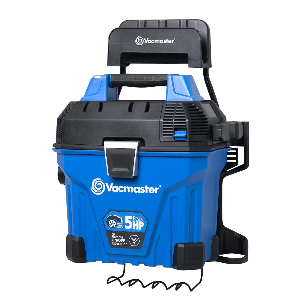 Vacmaster 5 Gallon Wall Mountable Wet/Dry Vac with Remote Control - Flockneti
