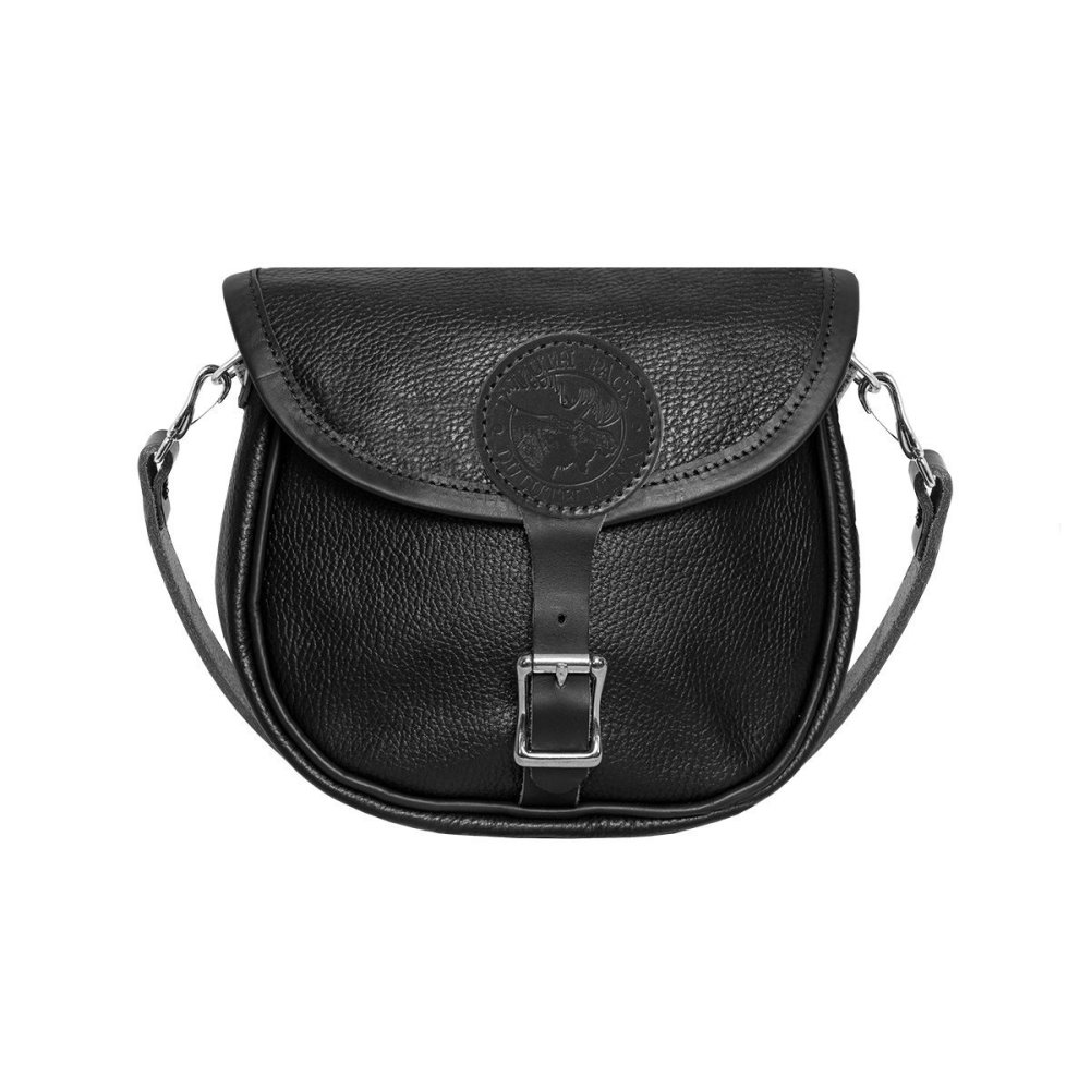 Duluth Pack 2 Liter Capacity Black Small Classic Pebbled Leather Purse - Flockneti