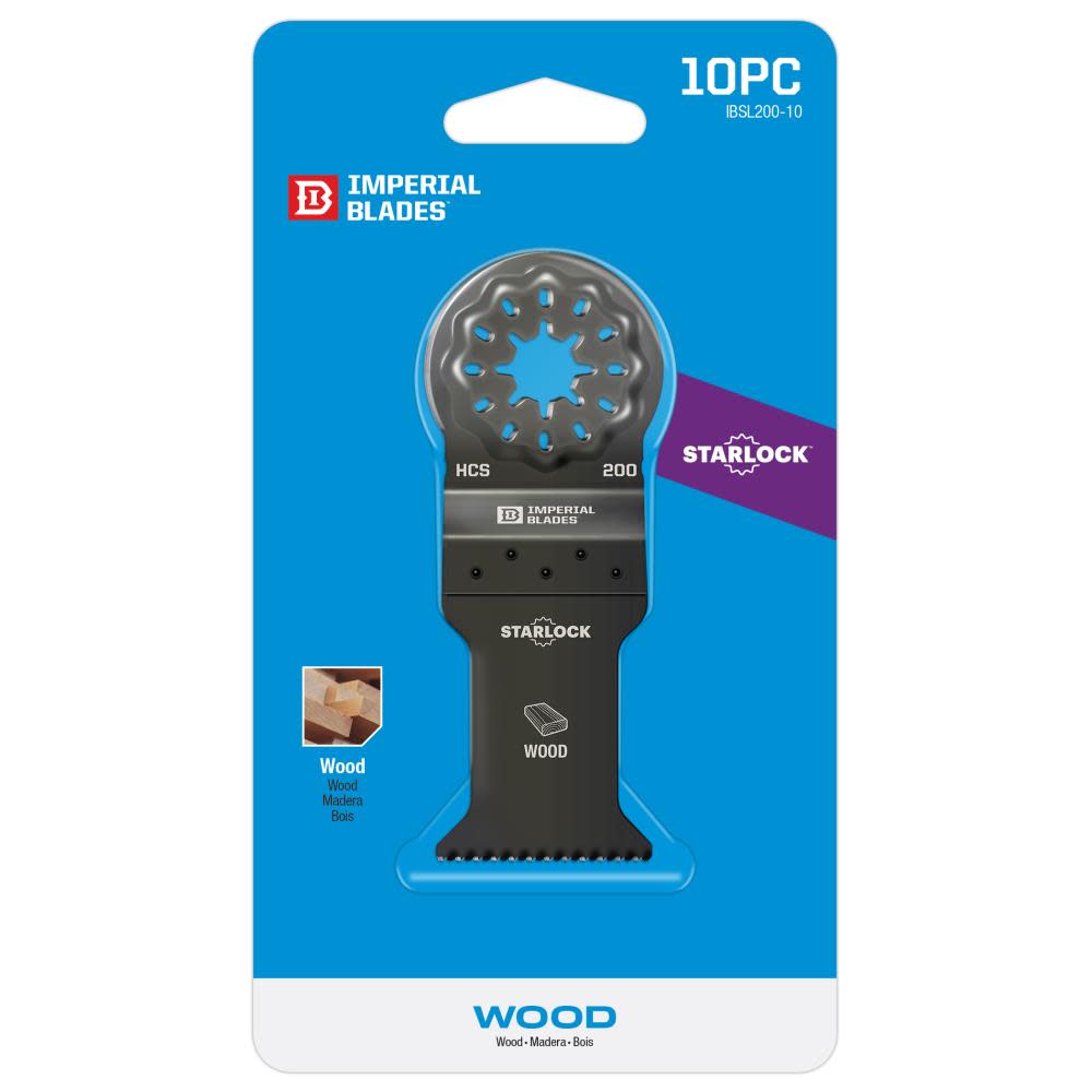Imperial Blades IBSL200-10 Starlock 1-3/8″ Standard Wood Blade 10PC - Flockneti
