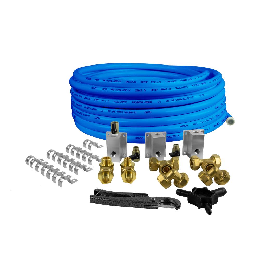 Industrial Air 3/4 in. x 100 ft. Aluminum Flexible Compressed Air Piping System - Flockneti