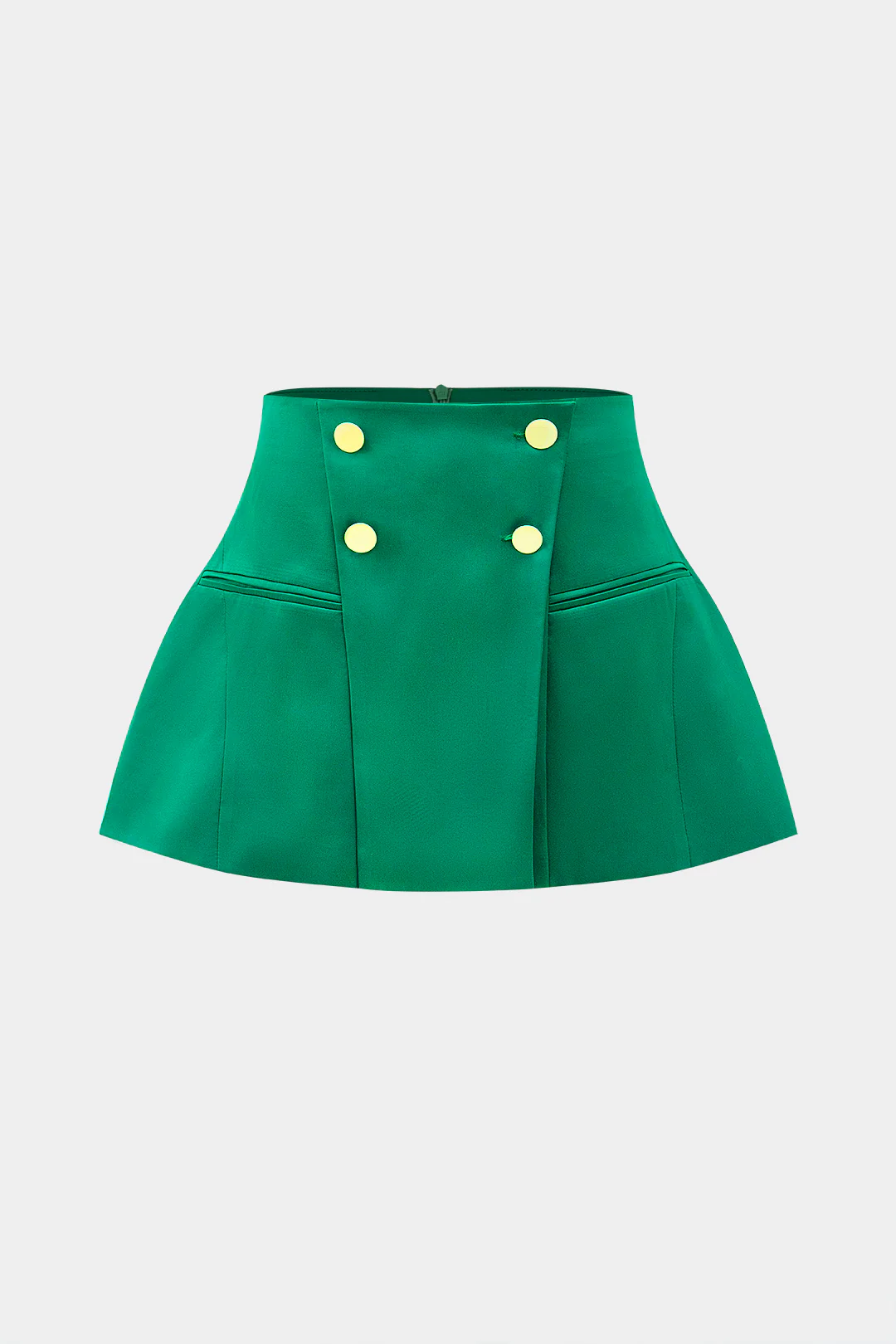 Satin Metallic Button Shorts - Flockneti