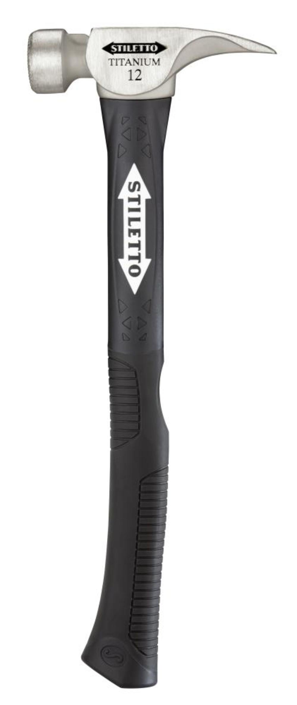 Stiletto 12 oz Titanium Milled Face Hammer with 18 in. Hybrid Fiberglass Handle - Flockneti