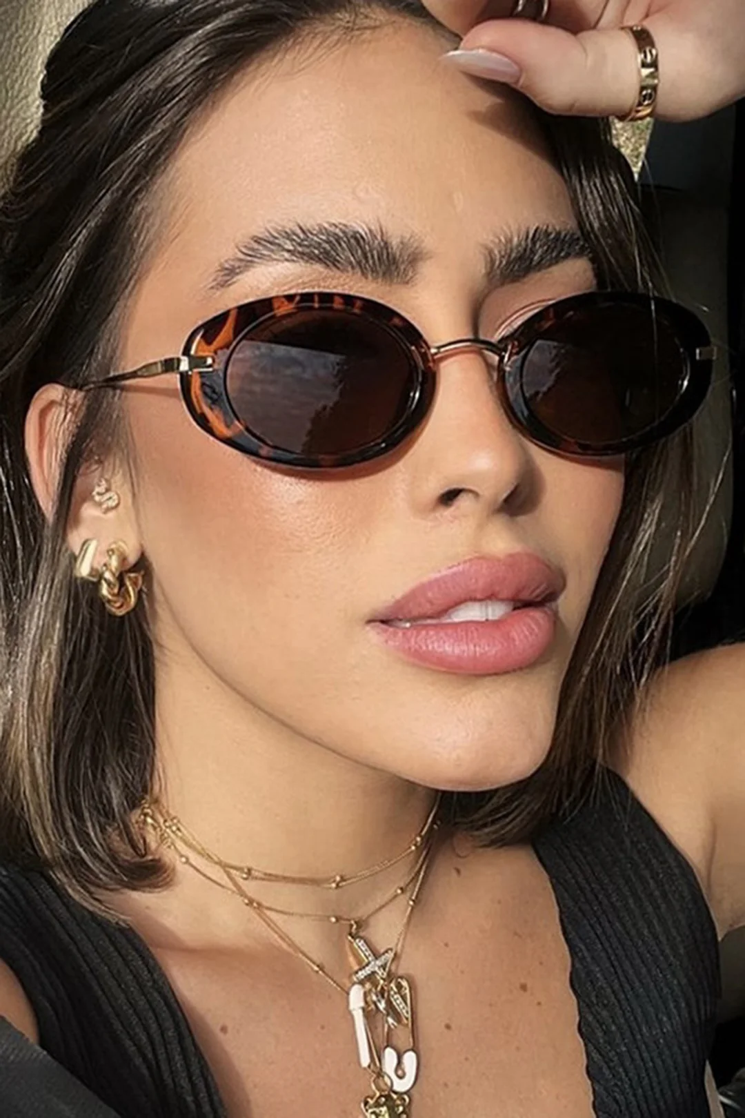 Oval Retro Sunglasses - Flockneti