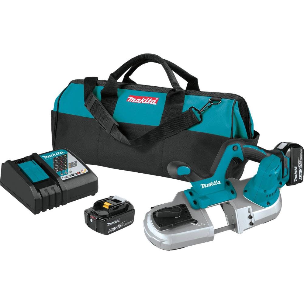 Makita 18V LXT Lithium-Ion Cordless Compact Band Saw Kit (5.0Ah) - Flockneti