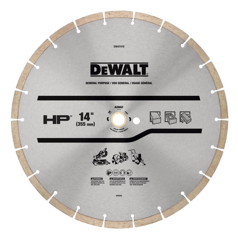 DEWALT Diamond Blade 14″ SEGMENTED HP GENERAL PURPOSE - Flockneti