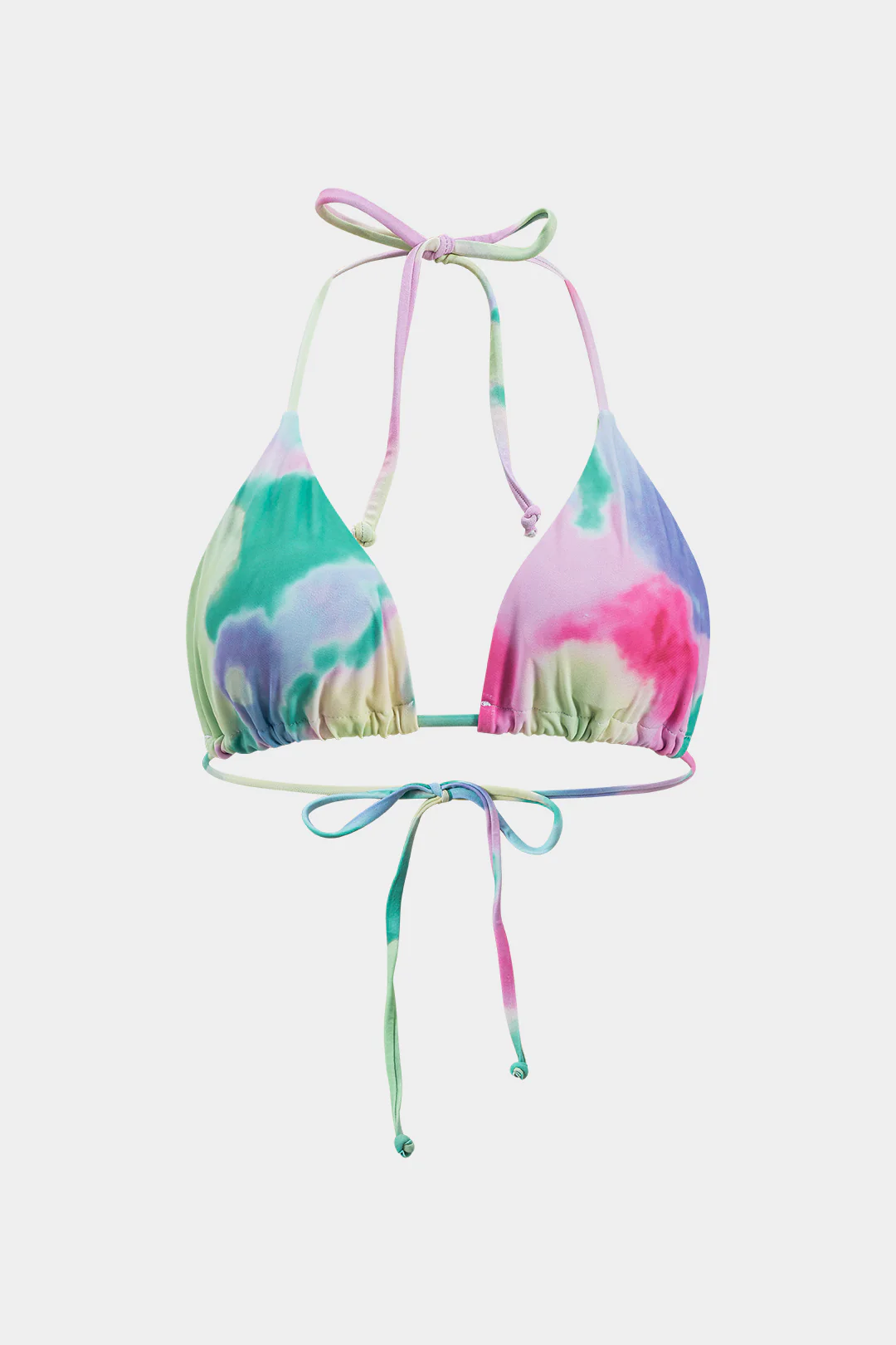 Abstract Print Ruched Tie Up Bikini And Tie Knot Cover Up Set - Flockneti