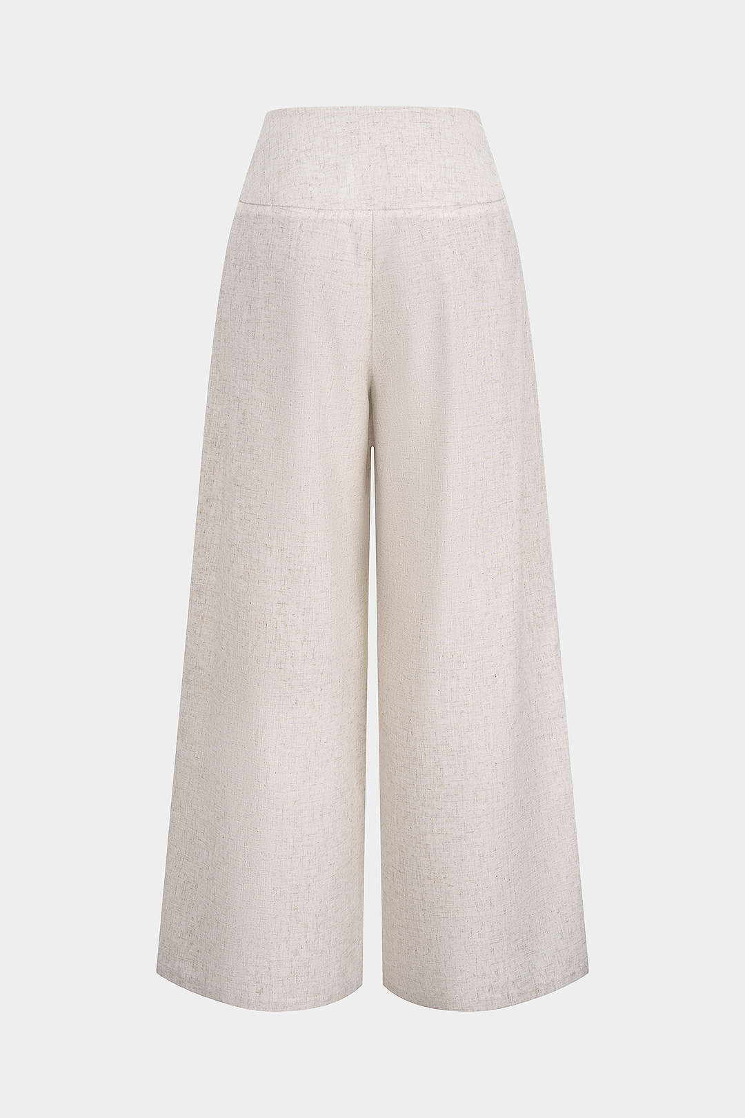 Linen High Waist Pleated Pants - Flockneti