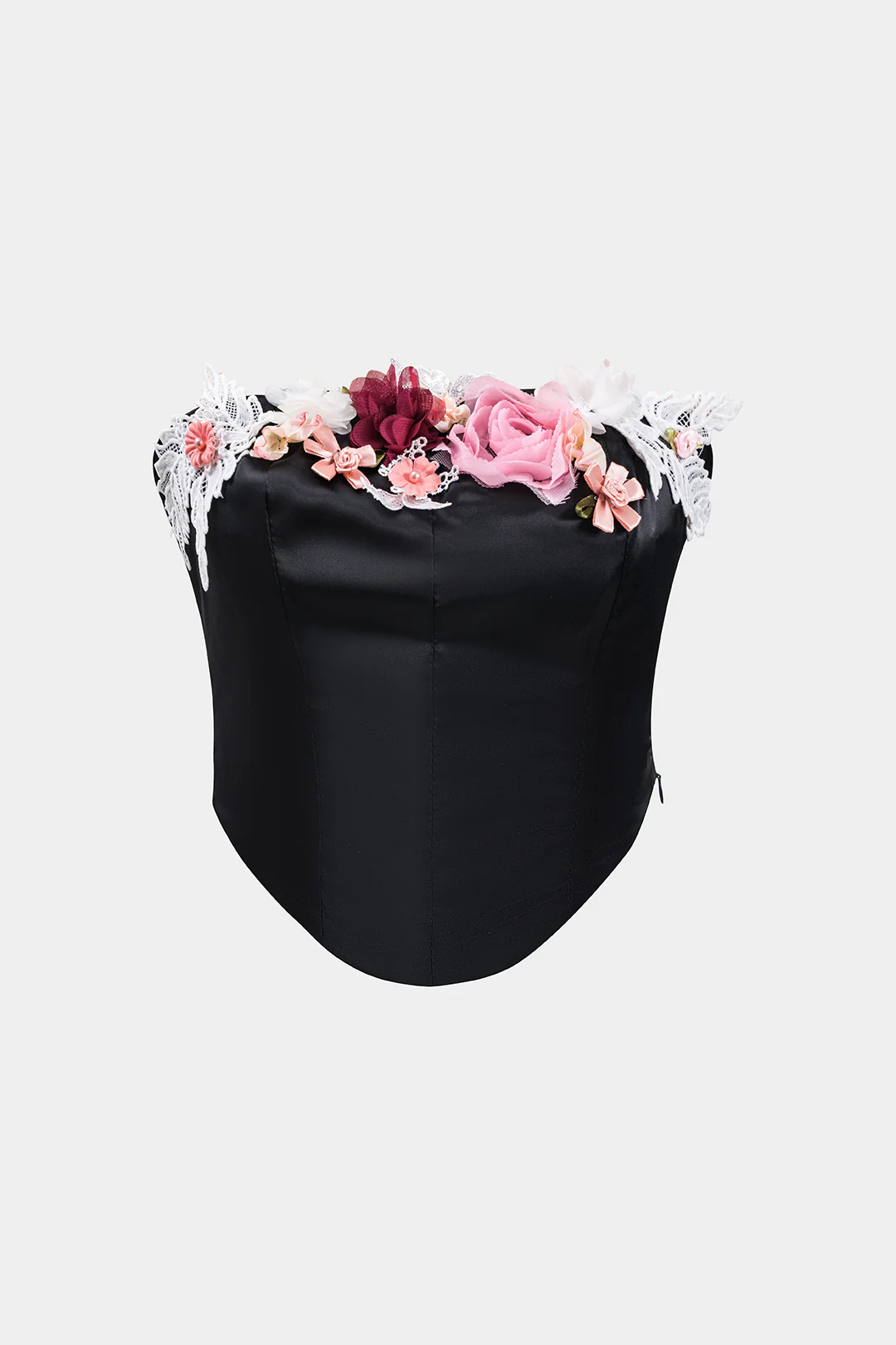 3D Floral Decor Tube Top - Flockneti