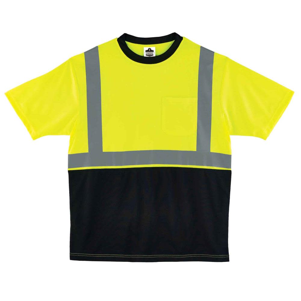 Ergodyne Glowear 8289BK Type R Class 2 Black Front T-Shirt – Medium - Flockneti