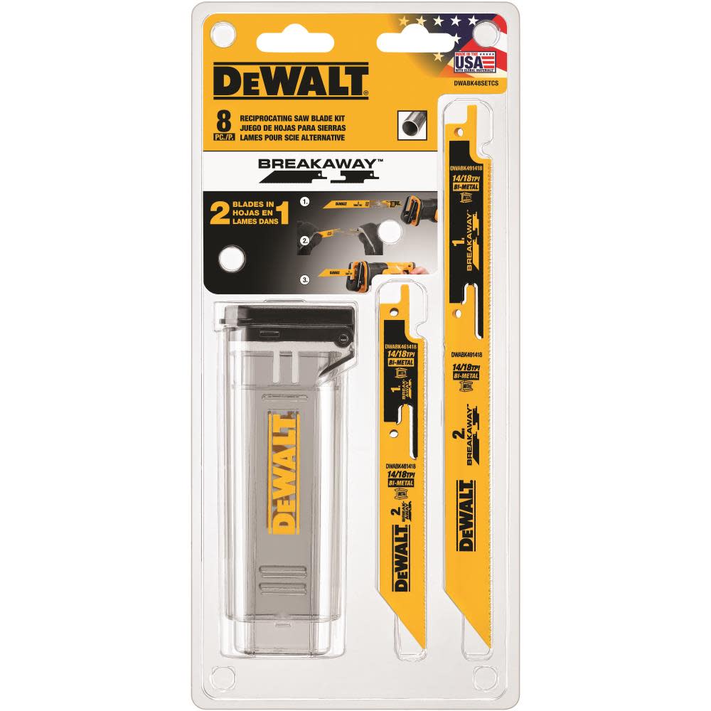 DEWALT BREAKAWAY Recip 8-Piece Set with Case - Flockneti