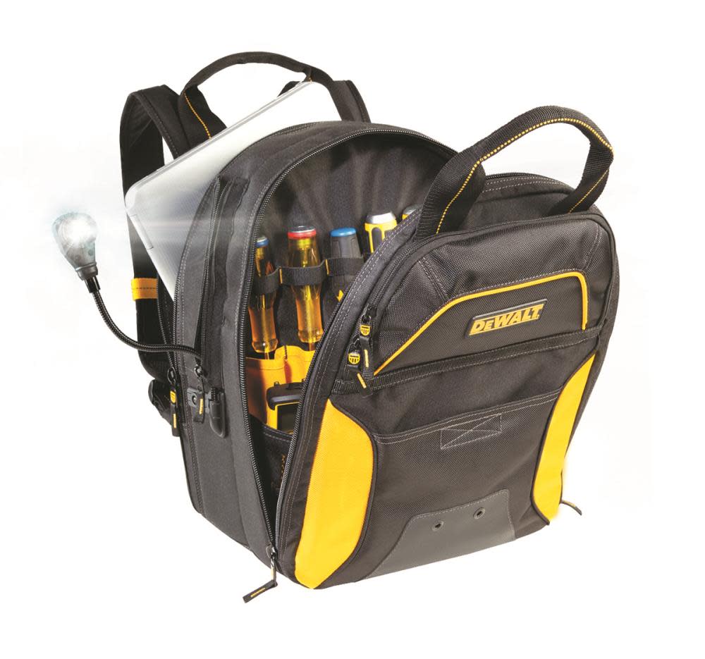 DEWALT 33 Pocket Lighted USB Charging Tool Backpack - Flockneti