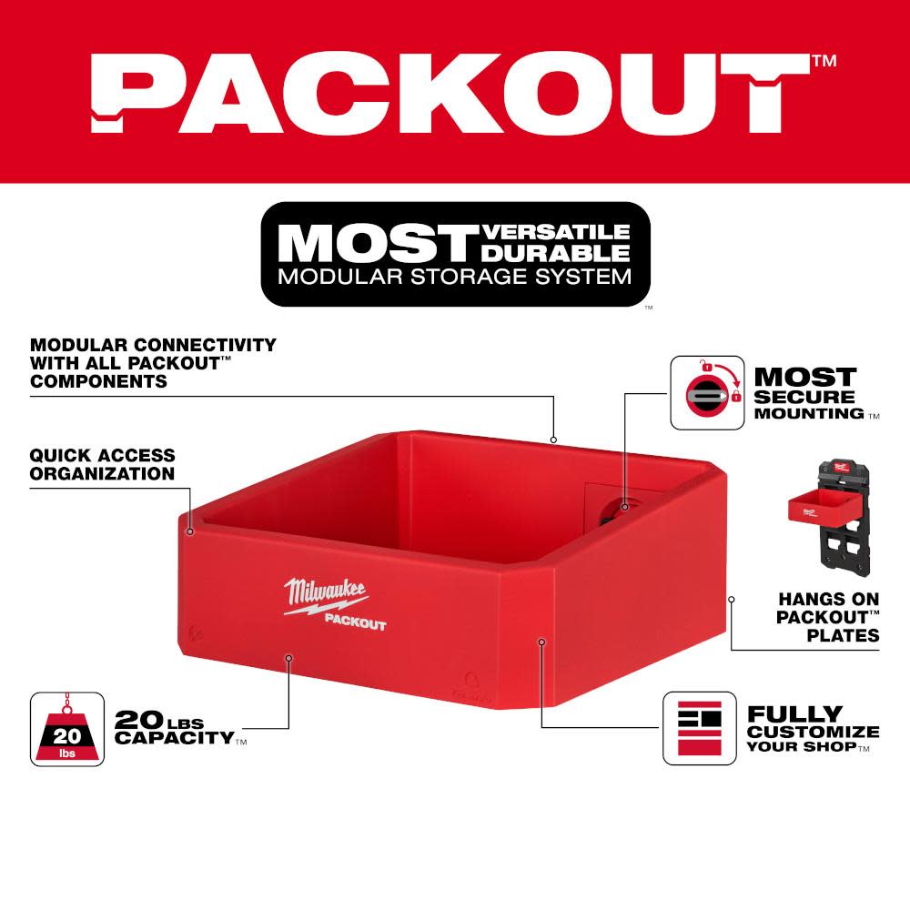 Milwaukee PACKOUT Compact Shelf - Flockneti