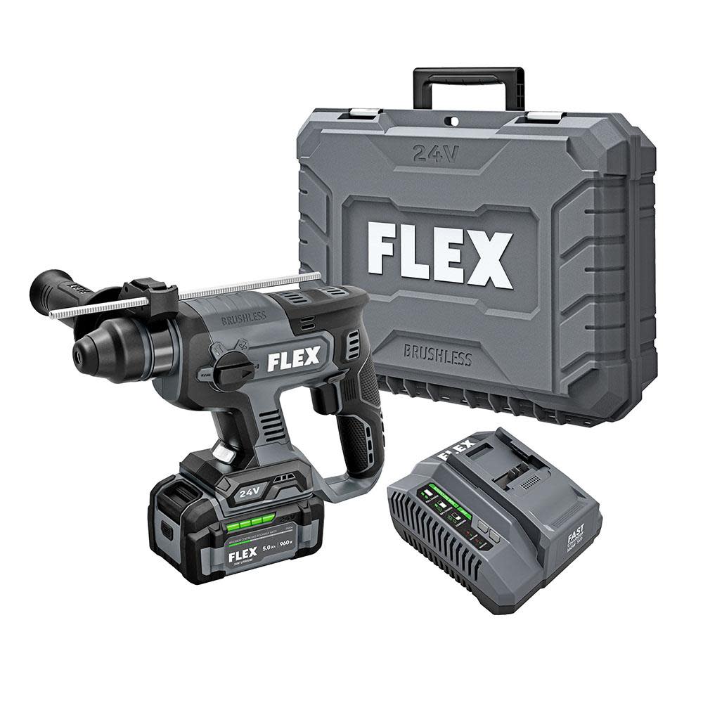 FLEX 24V 7/8-In. Sds Plus Rotary Hammer Kit - Flockneti