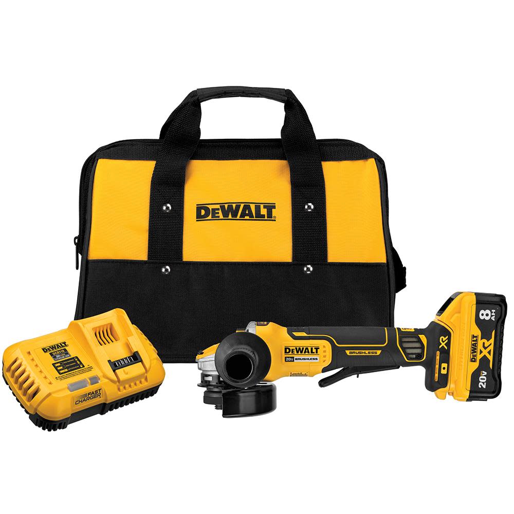 DEWALT 20V MAX* POWER DETECT XR Brushless 4-1/2-5In Small Angle Grinder Kit - Flockneti