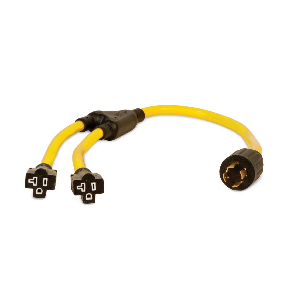 Champion Power Equipment 3-Foot 30-Amp 125/250-Volt Generator Y-Adapter (L14-30P to two 5-20R) - Flockneti