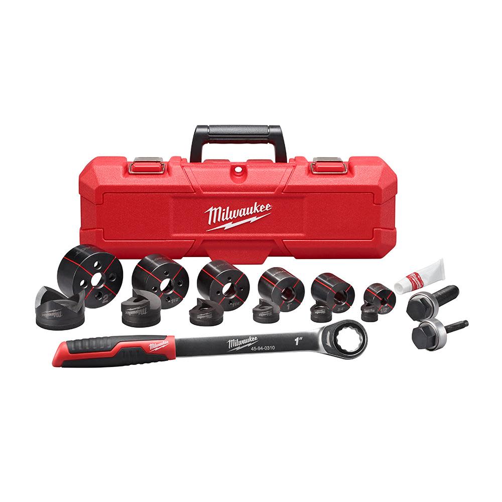 Milwaukee EXACT 1/2 in. to 2 in. Hand Ratchet Knockout Set - Flockneti