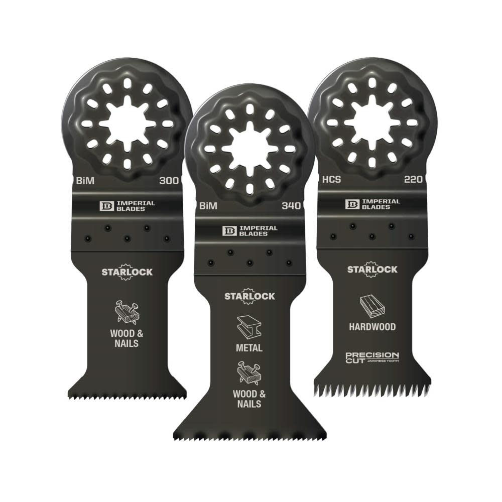 Imperial Blades IBSLV-3 Starlock Standard All-Purpose Variety Pack 3PC - Flockneti
