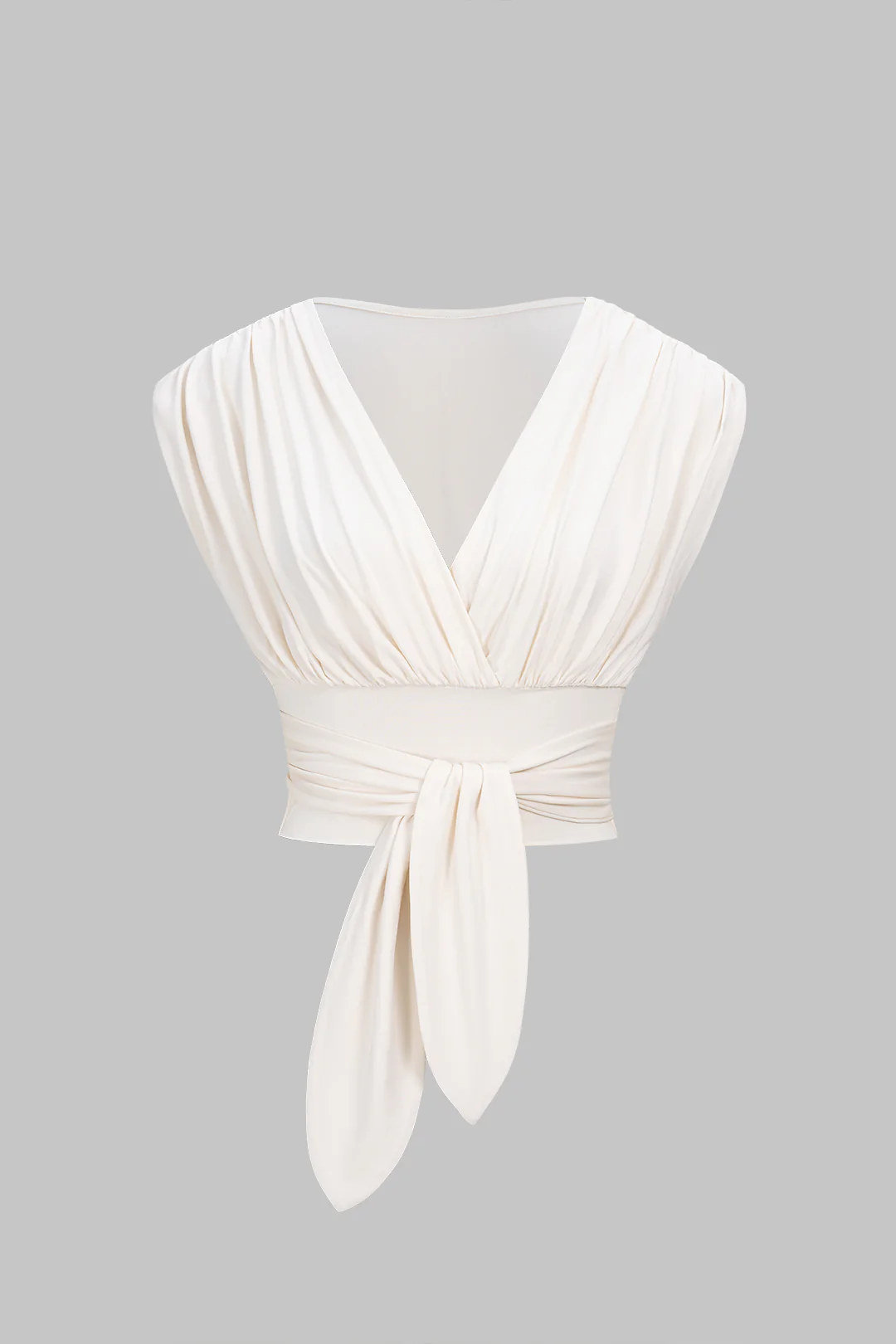 V-Neck Tie-Front Tank Top - Flockneti