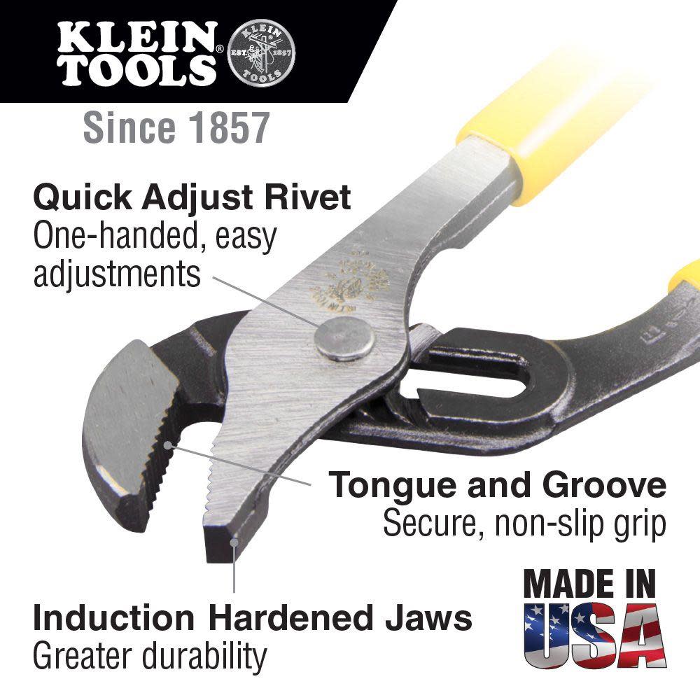 Klein Tools Pump Pliers 12″ with Tether Ring - Flockneti