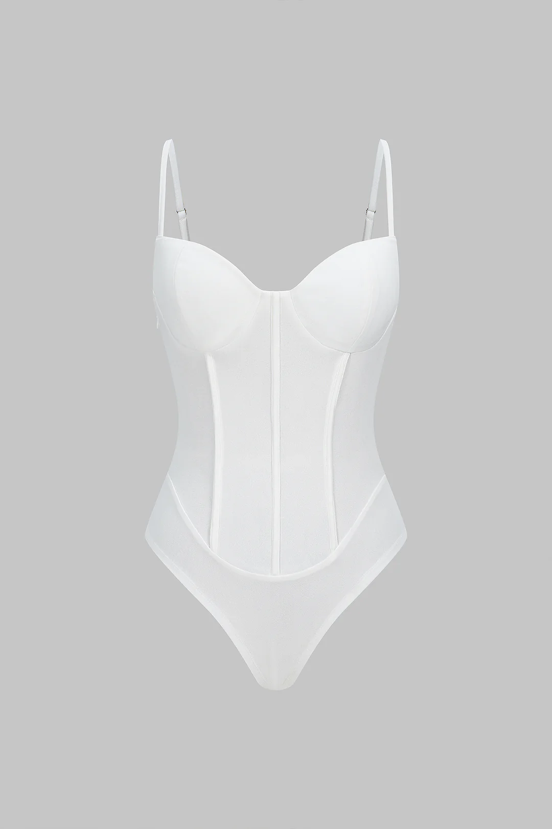 Solid Corset Sleeveless Bodysuit - Flockneti