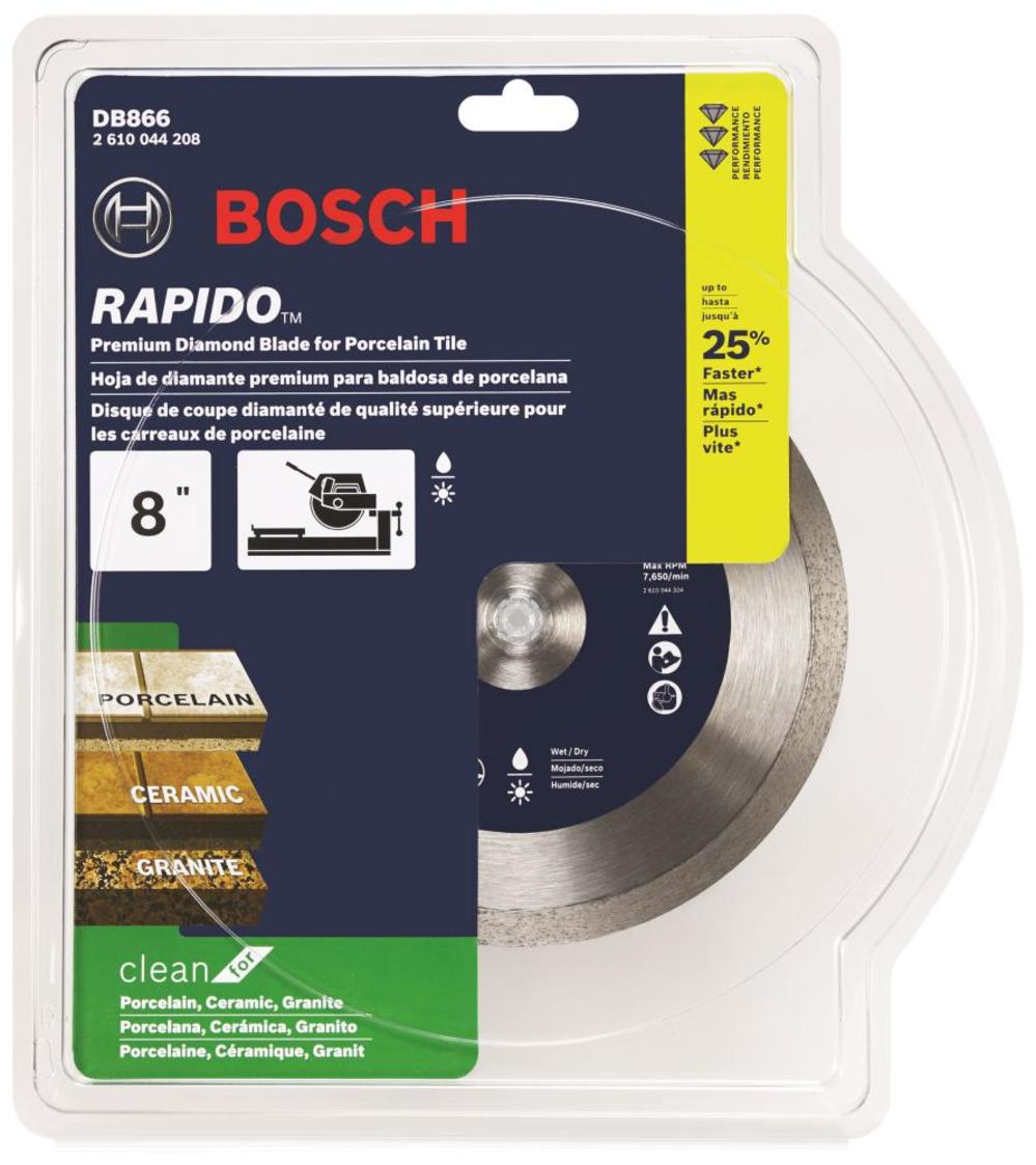 Bosch 8 In. Rapido Premium Continuous Rim Diamond Blade for Porcelain Tile - Flockneti