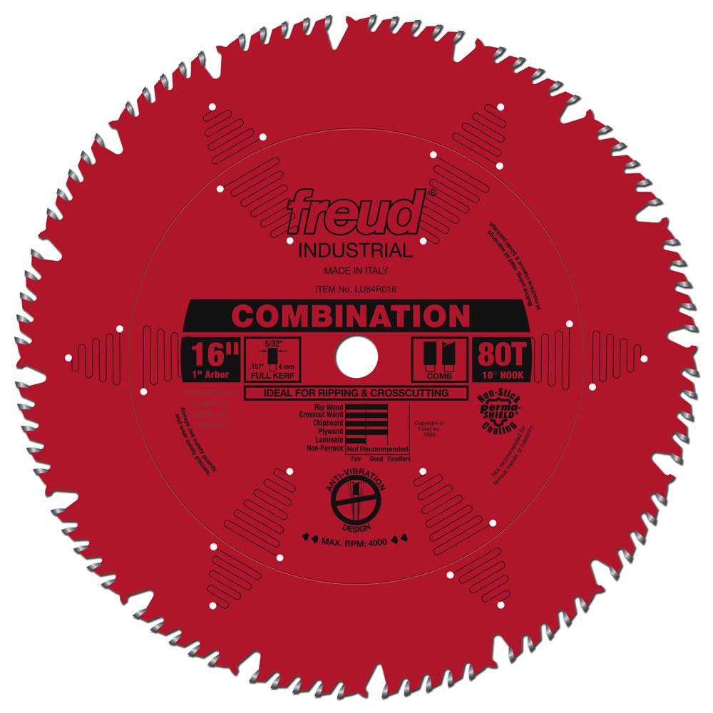 Freud 16″ Combination Blade with Perma-SHIELD Coating - Flockneti