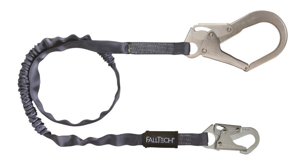 Falltech 6Ft Shock Absorbing Lanyard with #18 Rebar Hook - Flockneti