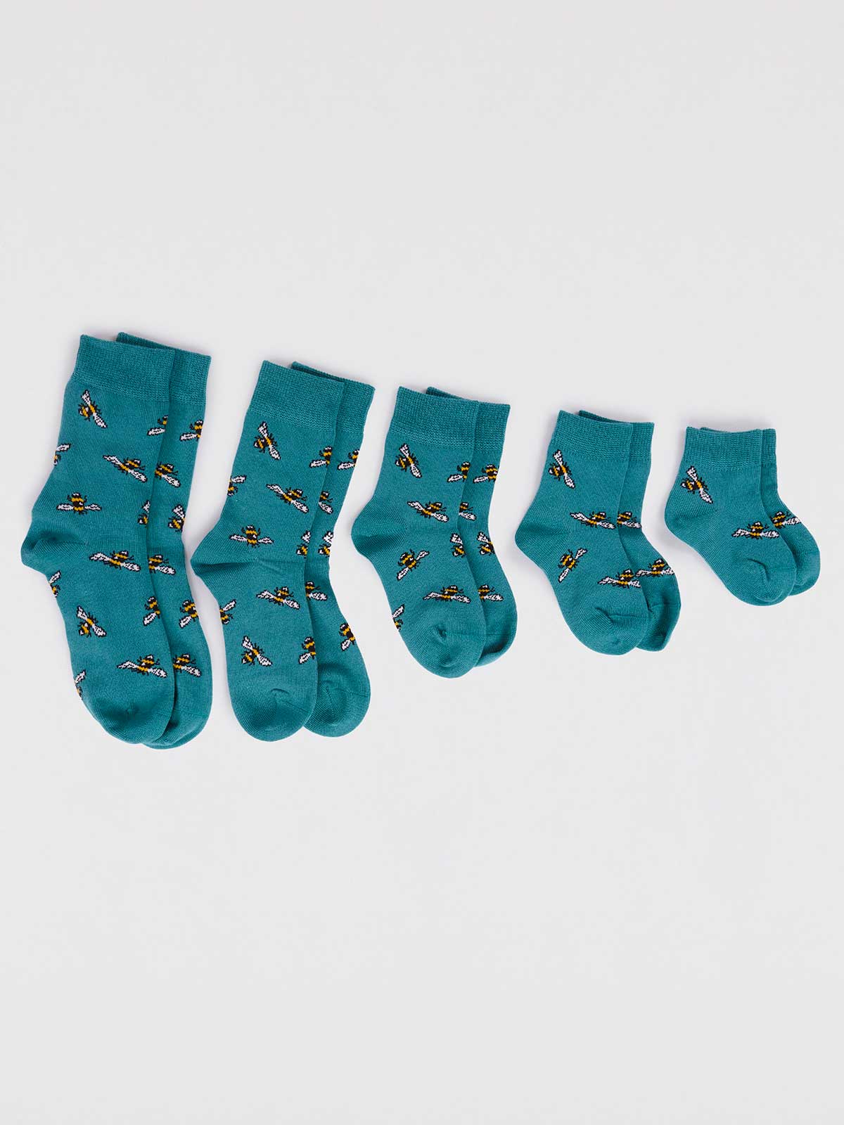 Lou Bee Kids' Sock - Peacock Green - Flockneti