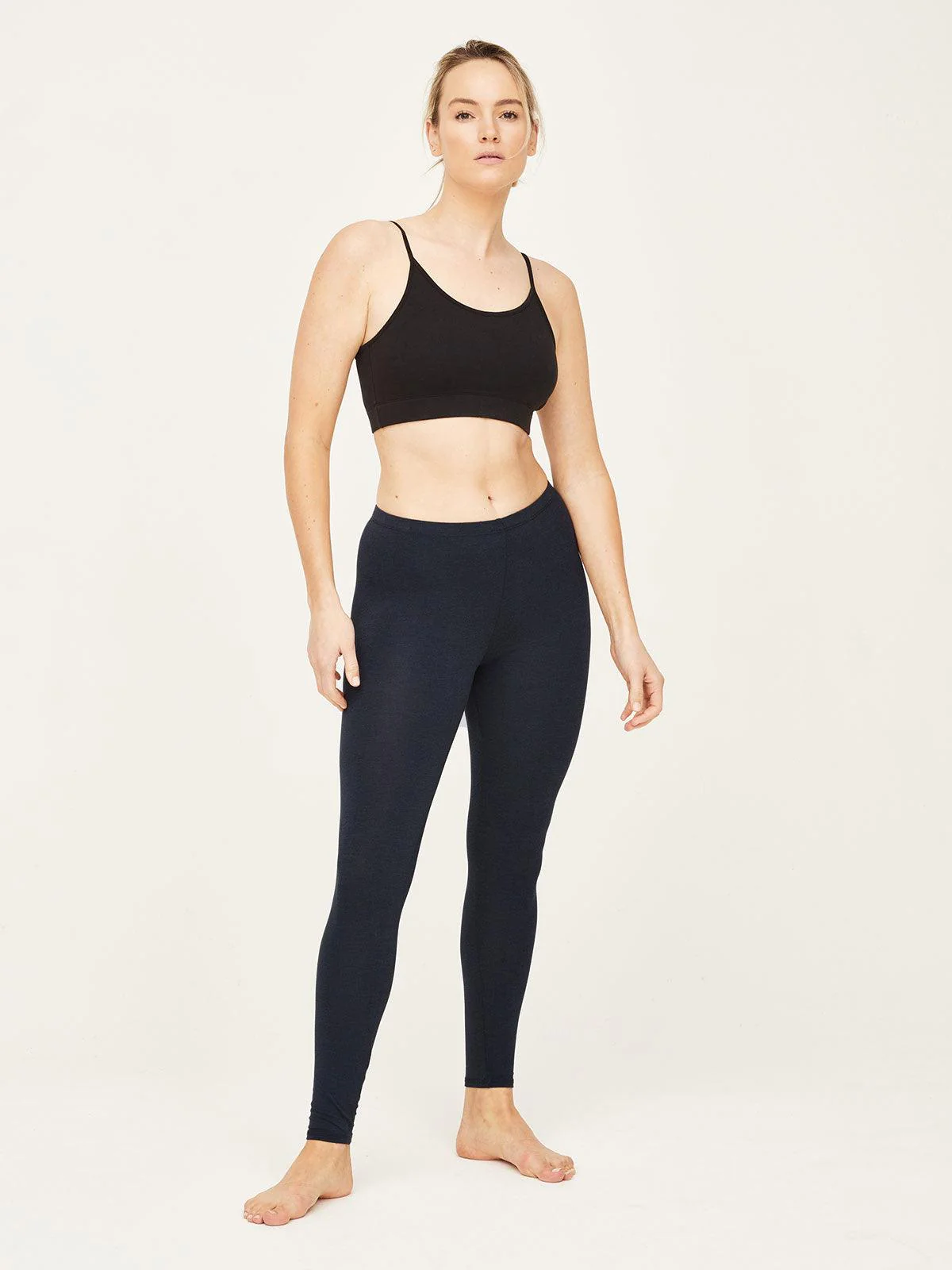 Essential Bamboo Organic Cotton Leggings - Midnight Navy - Flockneti