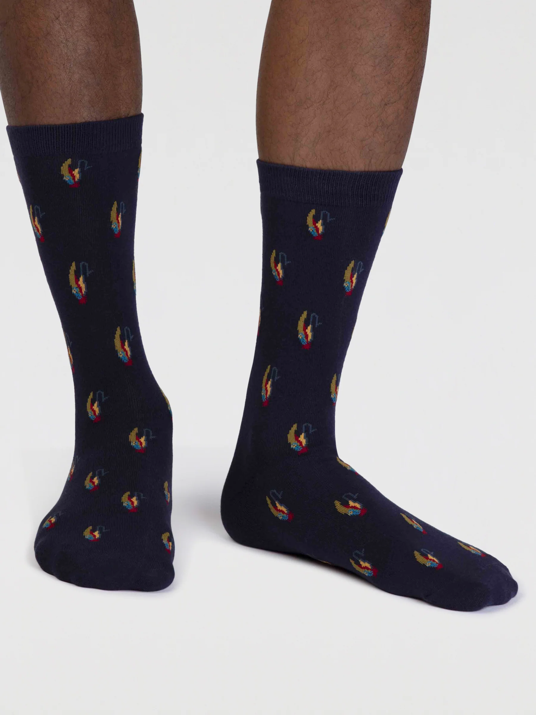 Finley Organic Cotton Fly Fishing Socks - Indigo Blue - Flockneti